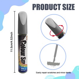 Rebvugr Touch Up Paint for Cars, Universal and Color Accurate Automotive Scratch Repair Pen, Car Accessories Exterior Decoration Scratch Remover for Vehicles Trucks SUVs (Silver)