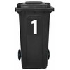 Pack of 4 Plain White bin numbers for Wheelie bins