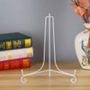 (2 Pack) 12" Iron Large Plate Stand, White Iron Easel