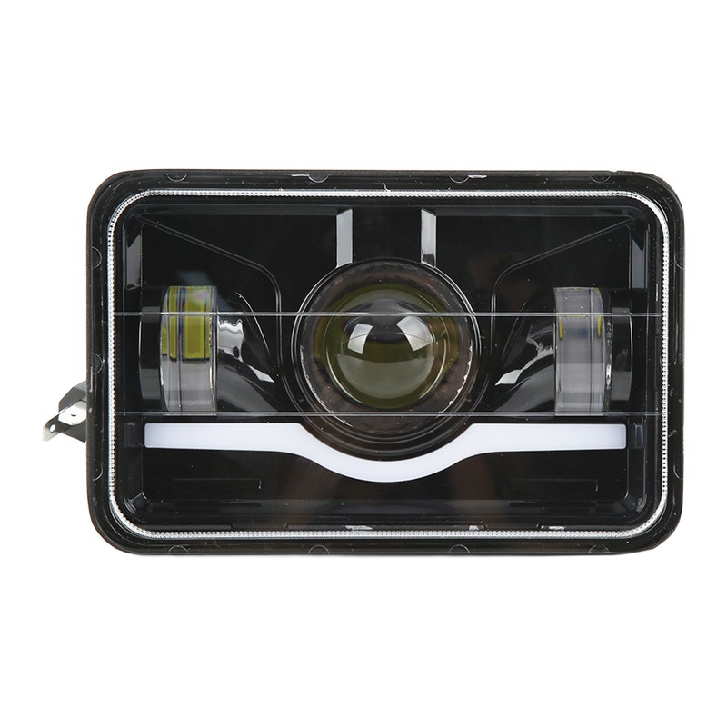 Truck Front Square LED Headlight with High Low Beam DRL