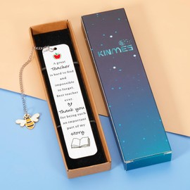 Teacher Appreciation Gifts Back to School Gifts for Teacher Mentor, Thank You Gifts for Teacher from Students Teacher Day Retirement Gifts for Teacher Bee Bookmark Cool Birthday Gifts for Teacher