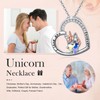 KiiKii Unicorn Necklace 925 Sterling Silver Heart Pendant Necklace I