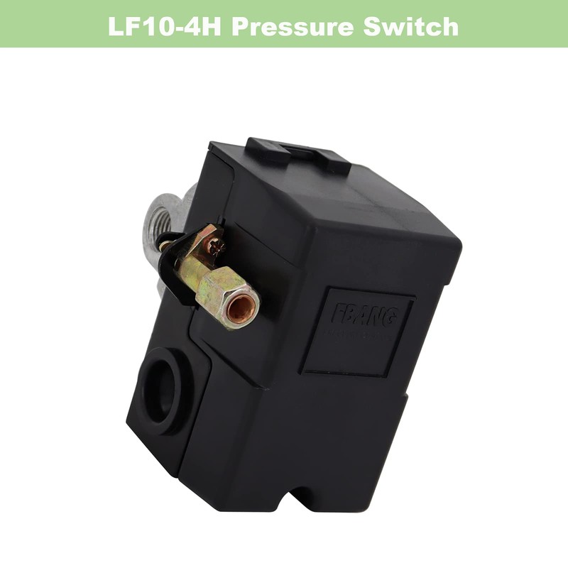 Air Compressor Pressure Switch 95-125 PSI Control Unloader, LF10-4H 95-125