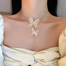 Necklaces for Women Gold Long Necklace Women Gold Chain Necklace Chunky Necklace Gold Y Necklace Link Chain Choker Necklace Vintage Heavy Metal Thick Chain Necklace for Women Christmas Jewelry Gift