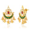 Aheli Gold Plated Rani Pink Green Kundan & Beads Studded