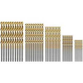 zmart HSS Drilling Blades 50 Blades 1 1.5 0.08 inch (2 2.5 mm) 10 Each Titanium Coated