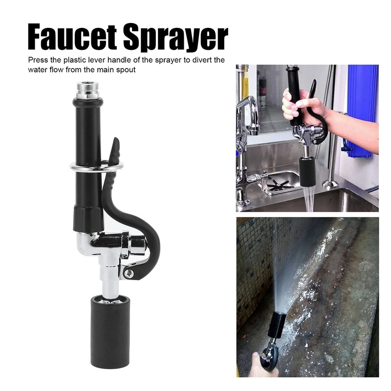 FASJ Kitchen Sink Faucet, Pre Rinse Spray Valve High Pressure