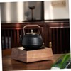 SHOWERORO 2pcs Retro Wooden Teapot Handle Replacement Ergonomic Kettle Grip