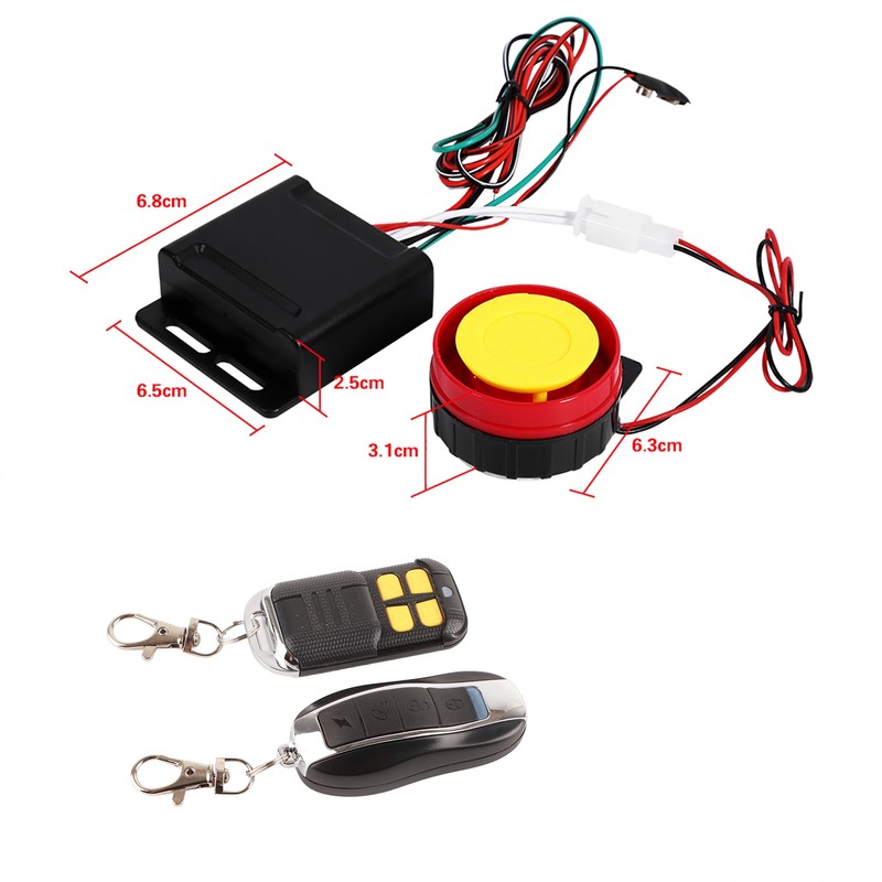 Motorcycle Bike Anti Theft Security Alarm System Remote Control 12V