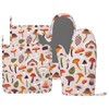 CEVIOLINRE Vintage Mushrooms Leaves Oven Mitts and Pot Holders Set