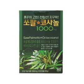 adcross Namjin Sawpalcosanol Saw Palmetto 1000mg x 60 capsules / 남진 쏘팔코사놀 쏘팔메토 1000mg x 60캡슐