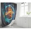 FJKJHKGJ 4PCS Boys Shower Curtain Set - Basketball Shower Curtain