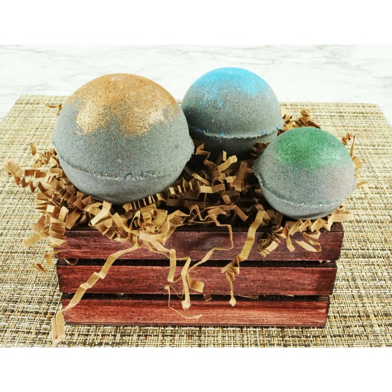 Natural Glist Black Bath Bomb, Black Dream, Deep Cleanse and