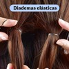 Bandas Elásticas para el Cabello Duraderas,Mini Bandas de Goma Negro&Blanco
