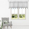 MESHELLY Boho Valances, Black and White Kitchen Curtains, 52Wx18H Inch