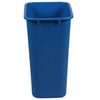 MARKSON 10 Gallon Plastic Rectangular Wastebasket Blue