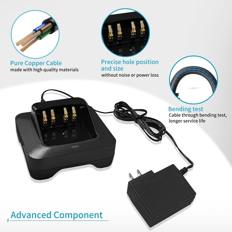 2-Pack XPR3500e Charger PMPN4527A PMNN4409AR Charger for Motorola XPR7350 XPR3300e