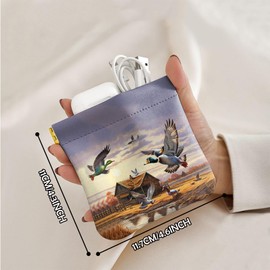 Zewurtuw 2 PCS Small Coin Squeeze Purse Pouch Soft PU Leather Coin Bag Mini Wallet Pouch Cute for Women Girls Men 4.6" x 4.3" (G7-Bees Birds)