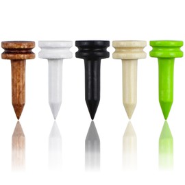 LIKOSO Bamboo Golf Tees 25MM Pack of 100 Non Plastic Castle Tees Biodegradable Sustainable