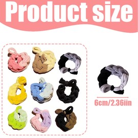 RTRTGS 9 Stück Elastische Haargummis, ohne Metall, Geflochtener, Keine Ziehen oder Beschädigung, Pferdeschwanz Halter, Elastisch Haarbänder für Damen und Mädchen, Dickes und Lockiges Haar