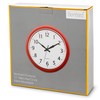 Bernhard Products Retro Wall Clock 12 Inch Red Kitchen 50's