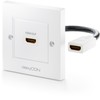deleyCON HDMI Wall Socket 1x HDMI Port Flush-Mounted 3D Full
