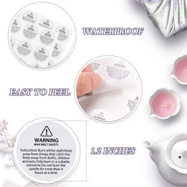 Willbond Candle Warning Labels Candle Warning Stickers 1.2 Inch Candle Jar Container Labels Wax Melting Safety Sticker for Candle Making DIY(520 Pcs)
