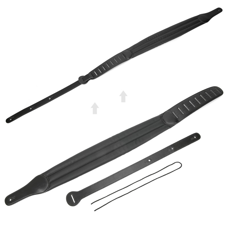 Guitar Strap Thickened Widened Adjustable PU Leather Decompression Shoulder Belt