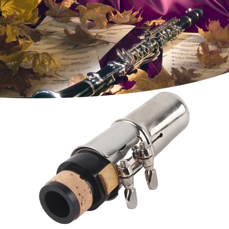 Clarinet Mouthpiece Kit with Ligature and Plastic Cap Portable Black