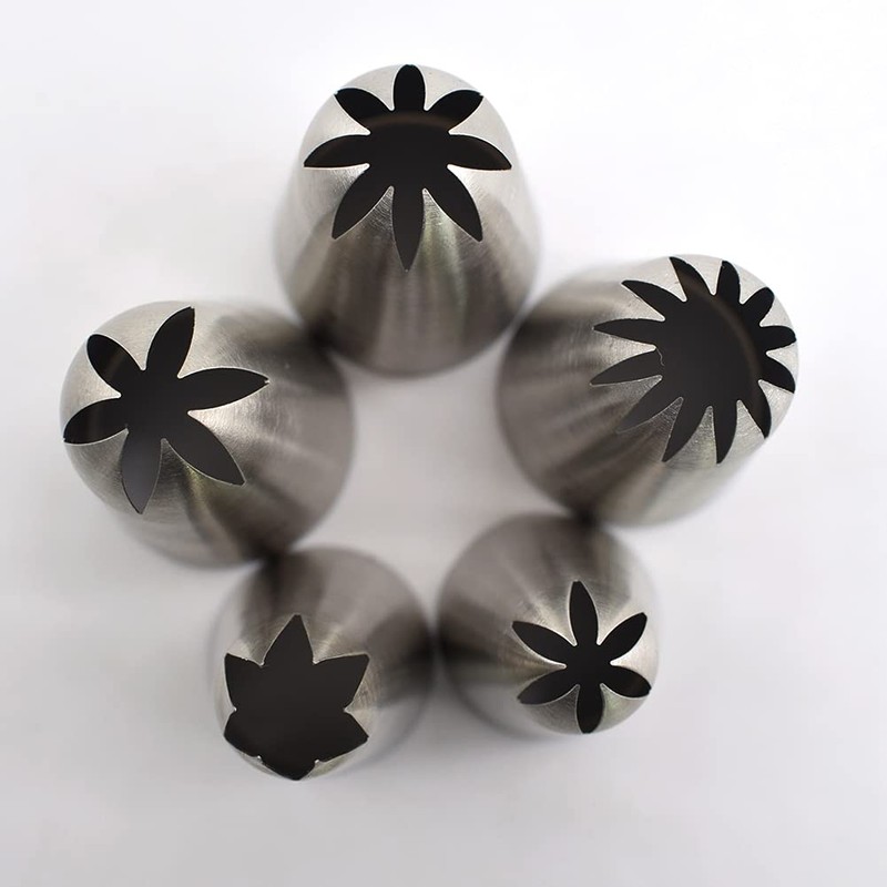 Tumtanm 5 Pack Extra Large Piping Nozzles, 1B 1C 1E