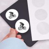 24 x 40mm Round 'Cyclist Side View' Stickers (SK00068681)