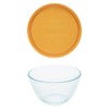 Pyrex 7401 3-Cup Sculpted Glass Mixing Bowl & 7401-PC 3