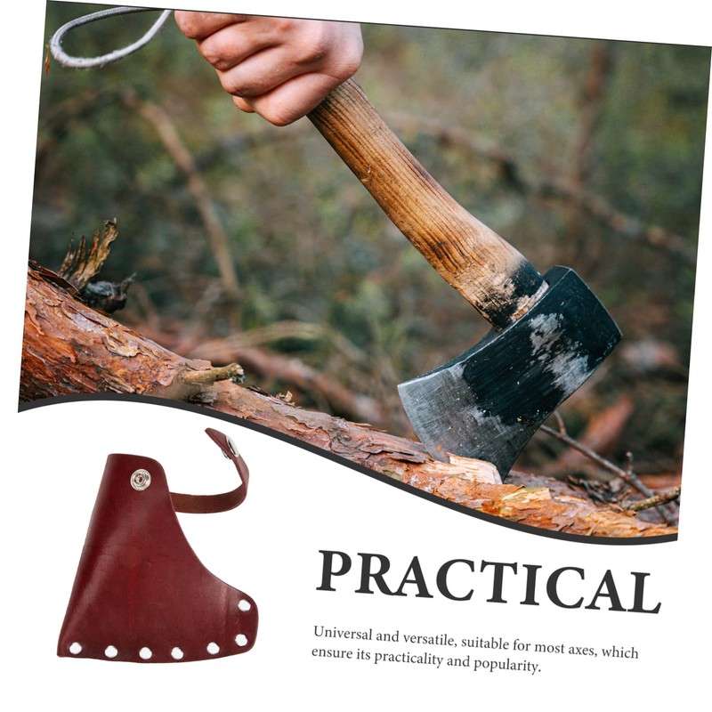 Kisangel 2pcs Hatchet Supply Cattlehide Protective Cover Portable Cover Sleeve