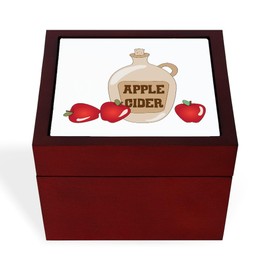 CafePress Apple Cider Memory Keepsake Jewelry Box, 5"x5"x3.75"
