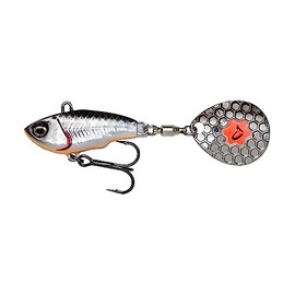 Savage Gear Fat Tail Spin Sinking Jig Spinner, Size/Weight: 6.5 cm/12.5 g, Dirty Silver, Pack of 1