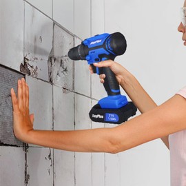 21V Cordless Drill, Electric Power Drill Set with 2 Batteries & Charger, 0.8-10MM Chuck, 2 Variable Speed, 45NM, 25+1 Torque and 26pcs Drill/Driver Bits