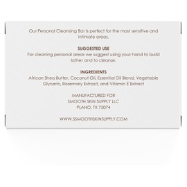 Personal Cleansing Bar by Se-Brázil All Natural Soap-Free Organic Ingredients for Intimate Cleansing and Hydration, Cleansing Bar for Sensitive Skin, Body Odor and pH Balance, Fragrance-Free