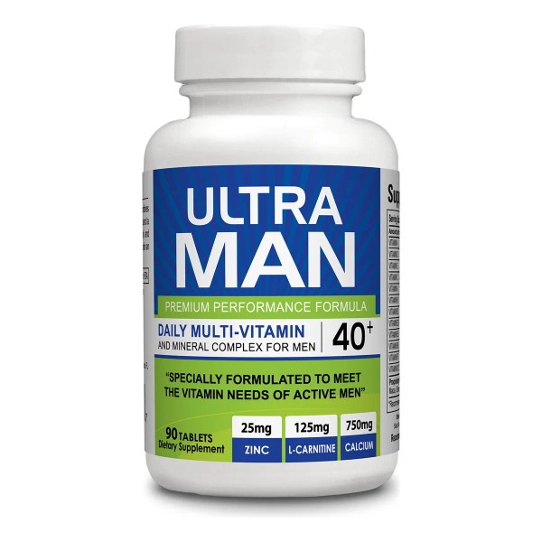 Ultra Man Multivitaminas Premium 90 Tabletas Para Hombres