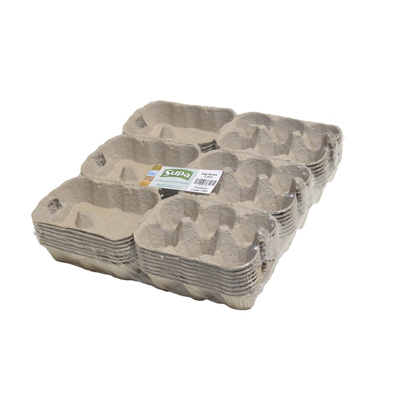 Supa Egg Boxes, 24-Piece, Traditional Fibre Egg Box, 100% Recyclable
