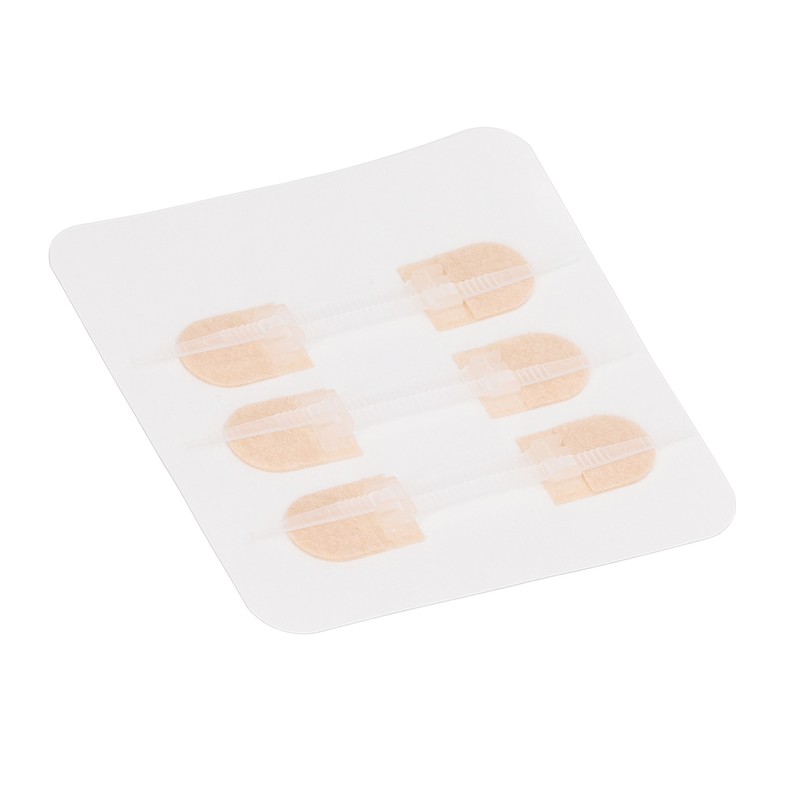 3 Strap Zipper Wound Closure Patches Breathable Seamless Elastic Zip