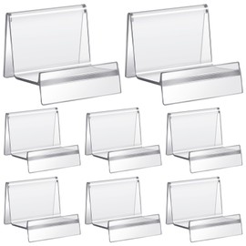 Weysat Purse Display Stand Clear Acrylic Handbag Stand Jewelry Wallet Displays Holder Organizer Acrylic Purse Rack for Closet (8 Pcs)