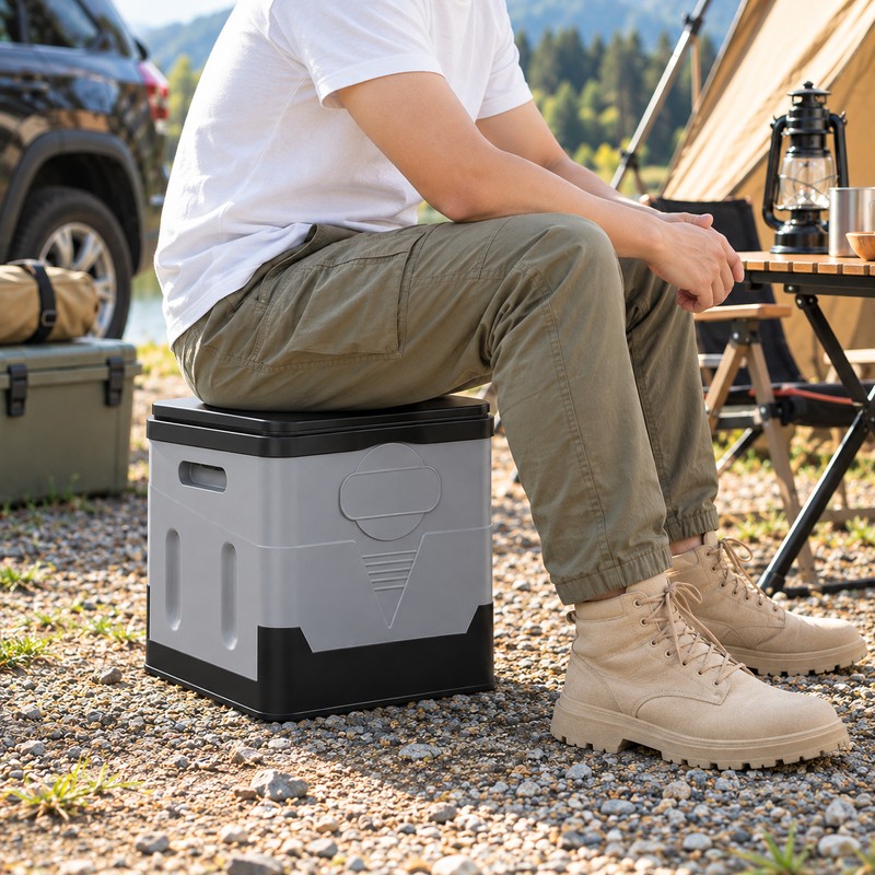 Portable Folding Toilet for Camping & Car Travel – Compact
