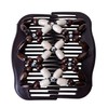 LOVEF Women Magic Hair Combs Wood Beaded Stretch Double Side