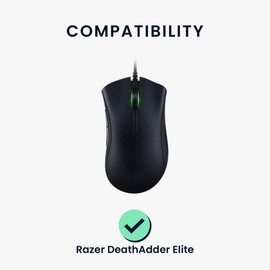 kwmobile Mouse Feet Replacement Compatible with Razer DeathAdder Elite Computer Mouse Skates Sticker - Black