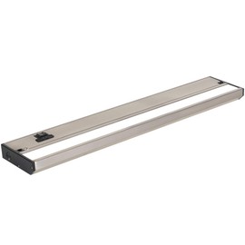 LED Under Cabinet Lighting Hardwired - 3CCT 18 Inch Satin Finish - Undercabinet Lights for Kitchen - Linkable Undercounter Dimmable Plug in Light or Hard Wired - Under Counter Fixture Direct Wire