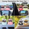 MuMyer Pink and Rose Sparkly Rhinestone Rubber Duck Car Ornaments