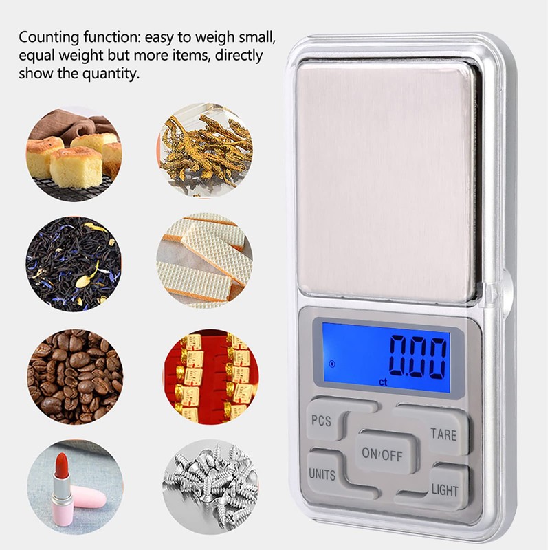 Pocket Gram Scale, 500g 0.1g Portable Food Travel Kitchen Small
