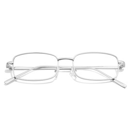 IGnaef Fashion Non Prescription Fake Glasses for Women Blue Light Blocking Rectangle Metal Frame IF8733