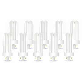 Circle (10 Pack) PLT-26W 841, 4 Pin GX24q-3, 26 Watt Triple Tube, Compact Fluorescent Light Bulb