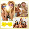 VZXMKA 12 Pcs Yellow Heart Sunglasses,Yellow Glasses Cute Fun Heart